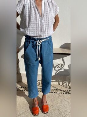 TWO khadi paper bag pant. 3 (8-10)